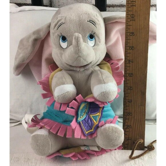 Disney Babies Baby Dumbo w/ Blanket Plush Stuffed Animal 11" Elephant Circus - Picture 3 of 11